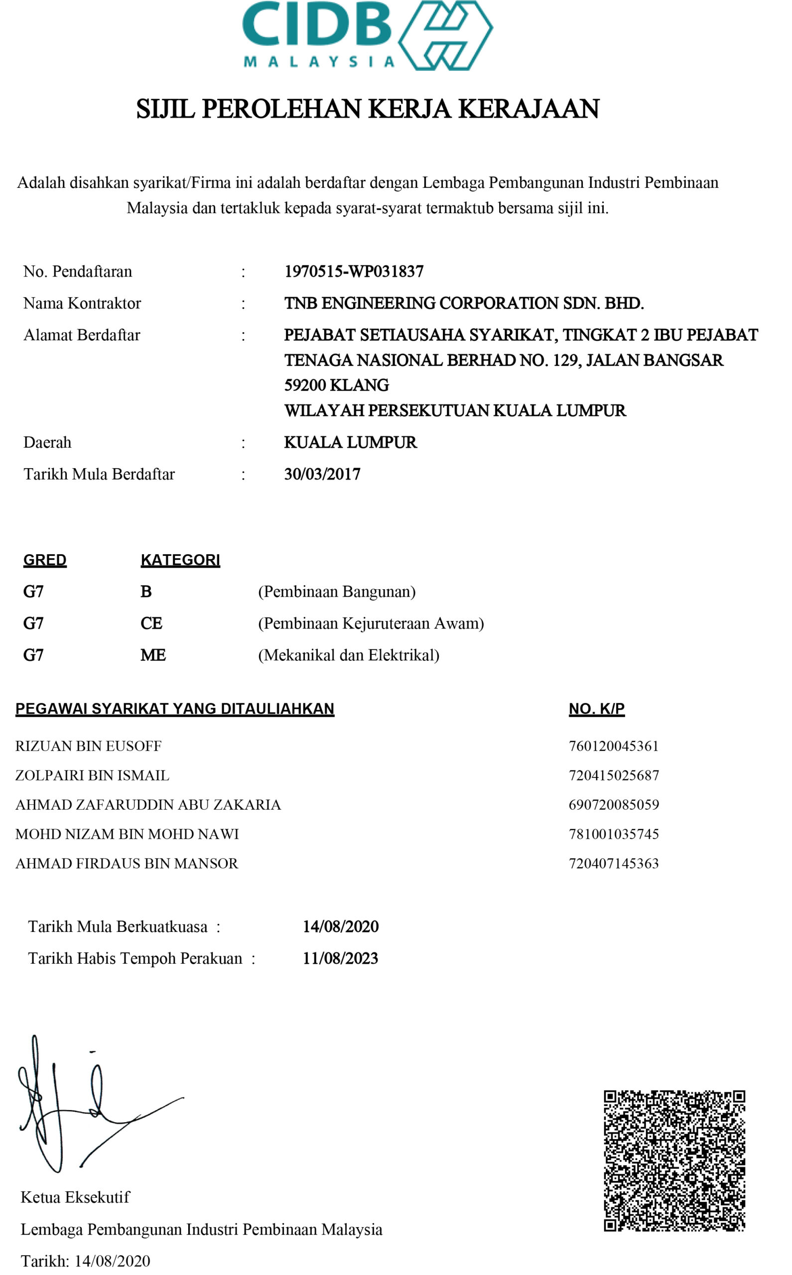 Perakuan Pendaftaran CIDB SPKK 2020_2023 Perakuan Pendaftaran CIDB SPKK 2020_2023
